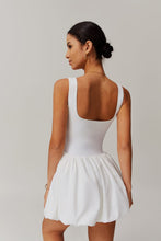 Load image into Gallery viewer, White Courtside Bubble Tennis Dress
