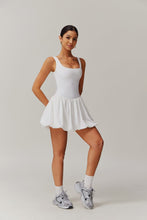 Load image into Gallery viewer, White Courtside Bubble Tennis Dress
