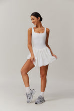 Load image into Gallery viewer, White Courtside Bubble Tennis Dress