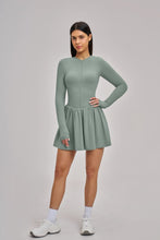 Load image into Gallery viewer, Sage Sculpt Long Sleeve Dress