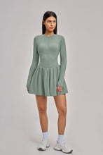Load image into Gallery viewer, Sage Sculpt Long Sleeve Dress
