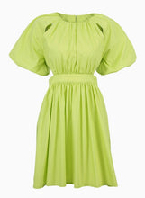 Load image into Gallery viewer, Pistachio Puffy neon backless Dress scarlt.com dubai uae