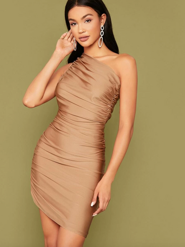 One Shoulder Asymmetrical Dress