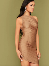 Load image into Gallery viewer, One Shoulder Asymmetrical Dress