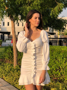 Ivy Off-Shoulder White Dress