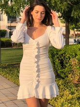 Load image into Gallery viewer, Ivy Off-Shoulder White Dress