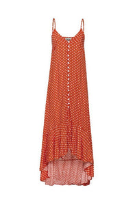 Paprika Polka Top AMO COUTURE SCARLT FASHION UAE DUBAI