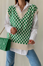 Load image into Gallery viewer, Beth Oversized Checkered Vest Scarlt.com