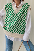 Load image into Gallery viewer, Beth Oversized Checkered Vest Scarlt.com