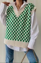 Load image into Gallery viewer, Beth Oversized Checkered Vest Scarlt.com