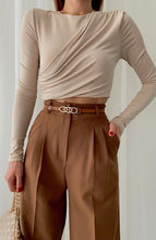 Load image into Gallery viewer, Kristiana Wrap Top beige scarlt.com